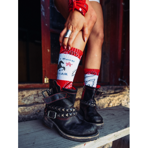 Don't Ride in Fear Lucky chuck Performance socks