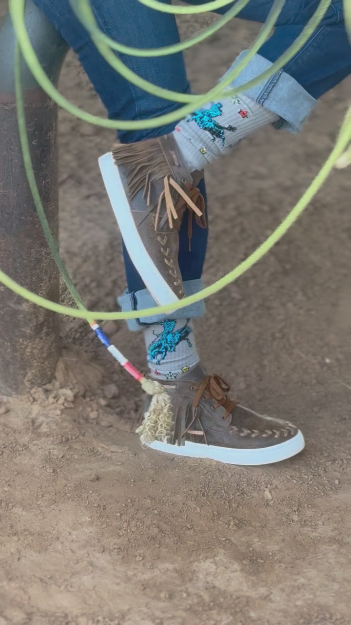 Fringe Long Live Grey Performance Boot Socks