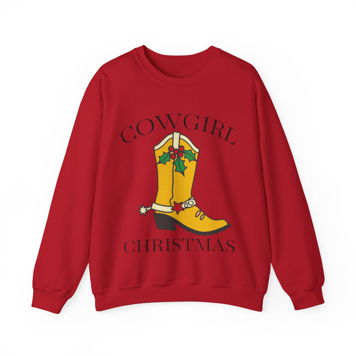 Cowgirl Boot Christmas Crewneck Sweatshirt