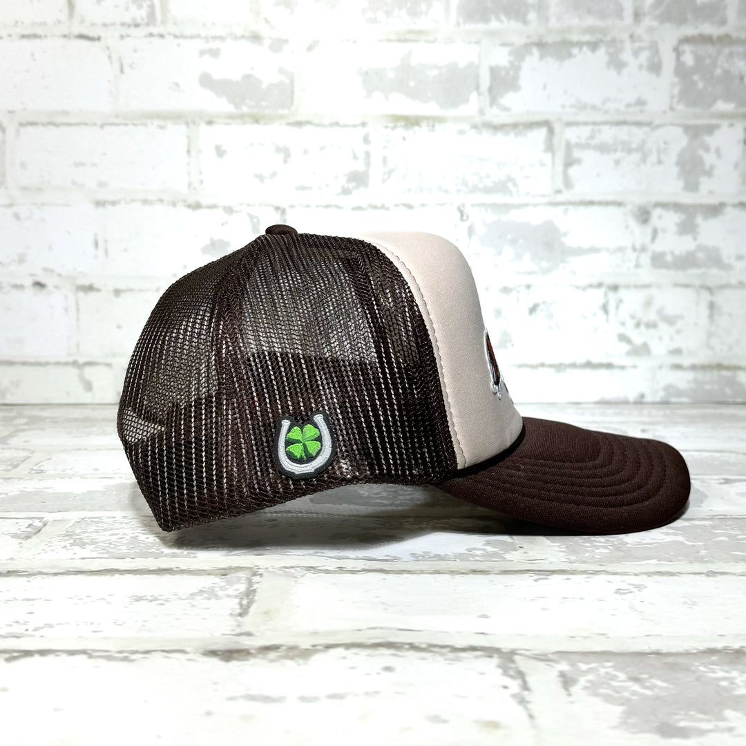 Lucky Horse Brown Patch Hat