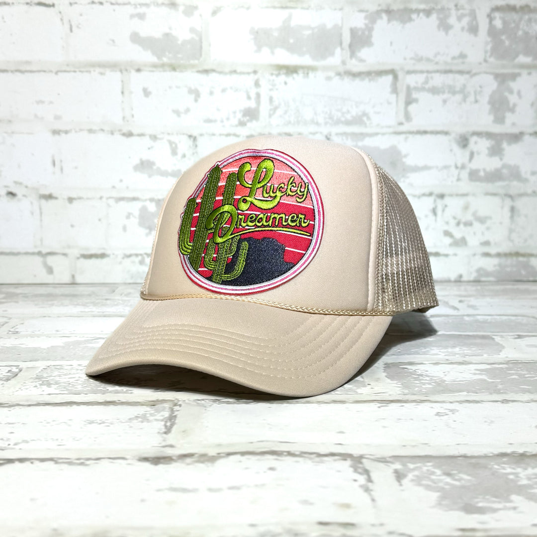 Lucky Dreamer Tan Patch Hat