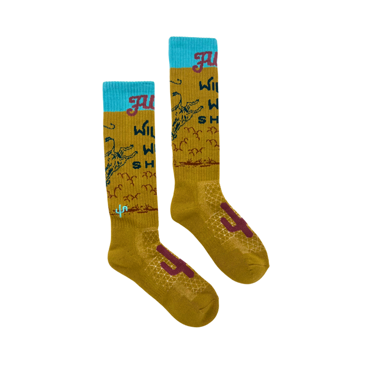 Cactus Alley- Wild West Show Tan Performance Socks