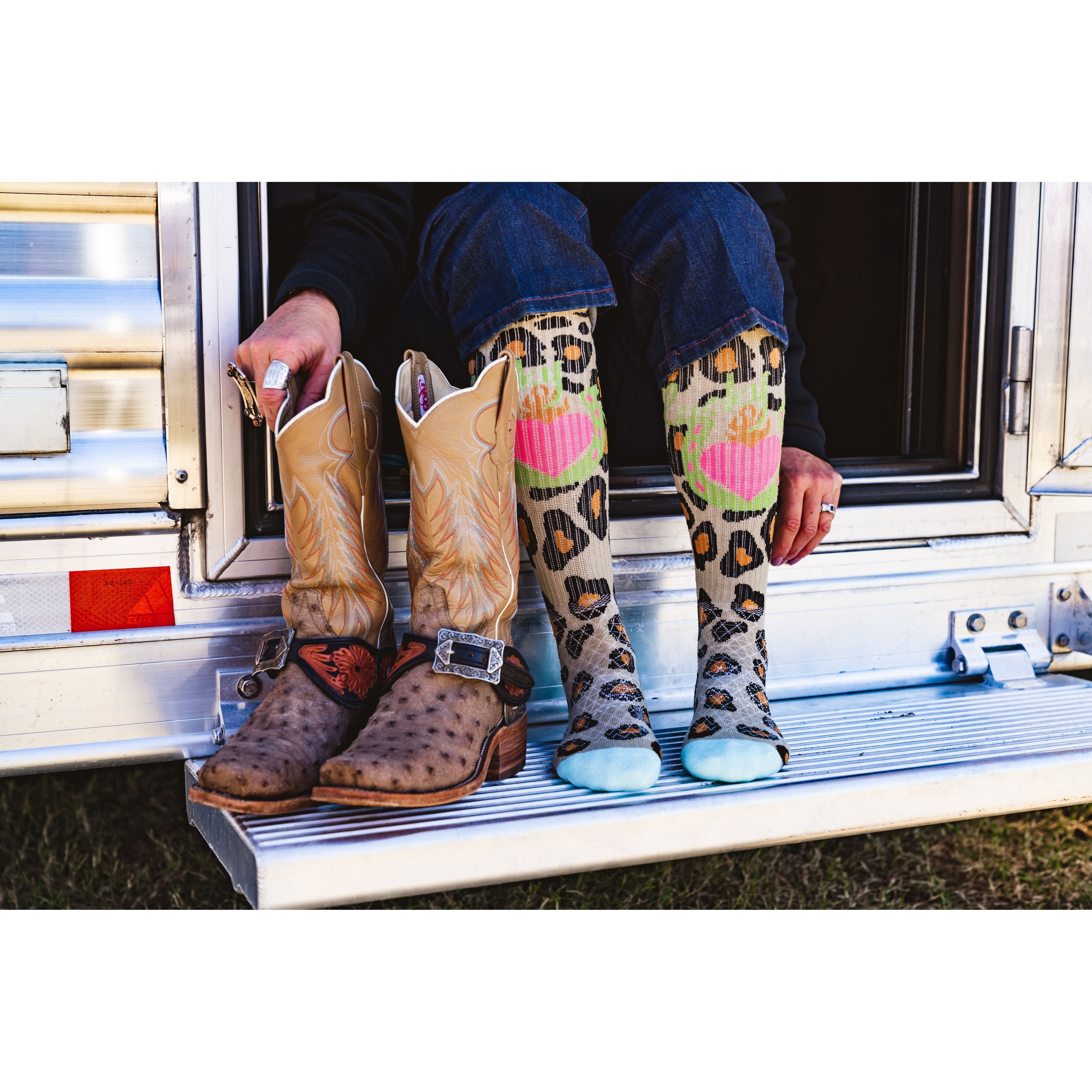 Lucky Leopard Diva Performance Boot Socks – Lucky Chuck™