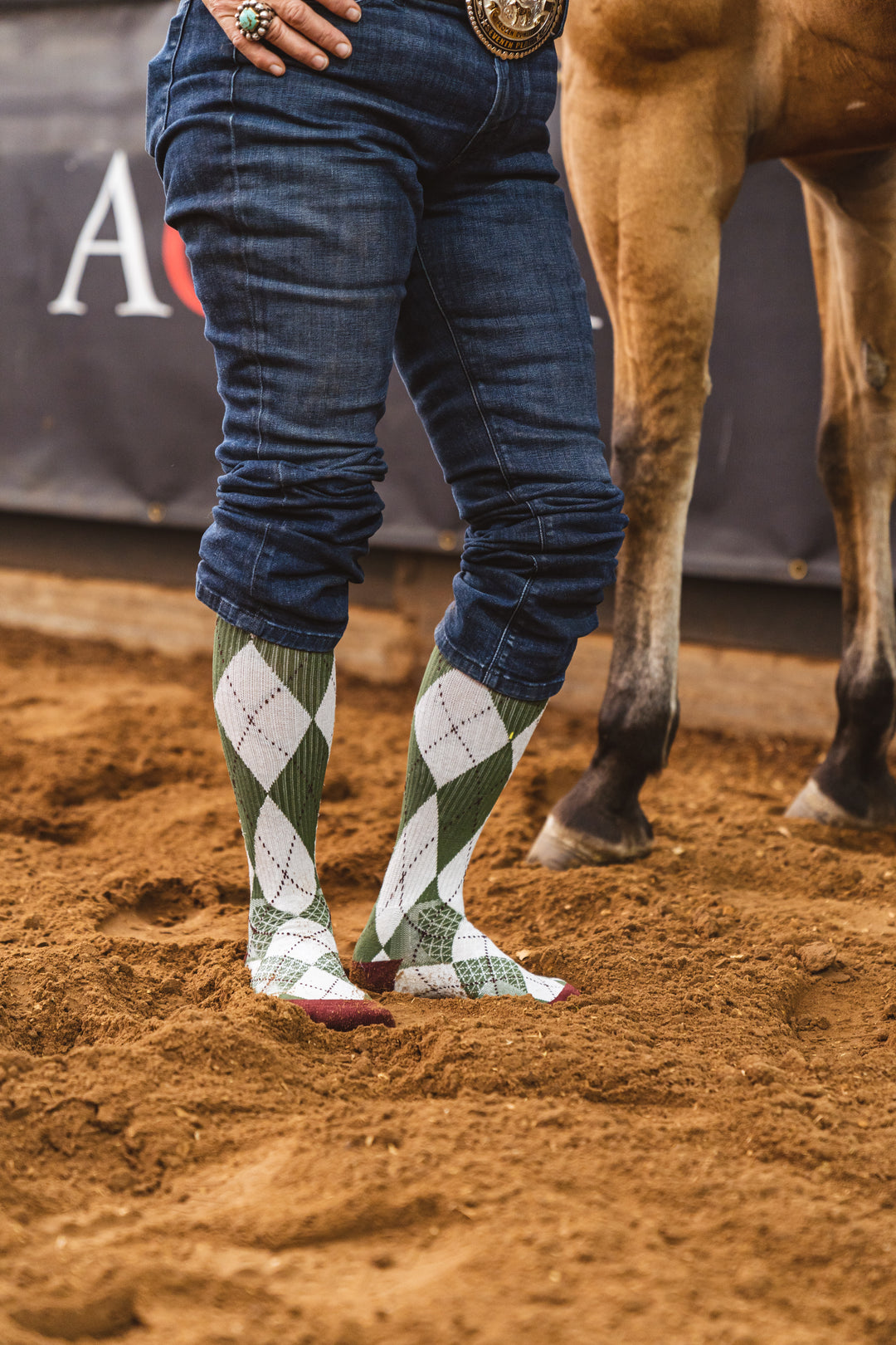 The Lucky 3 Pack | Retro Argyle Maverick Performance Boot Socks