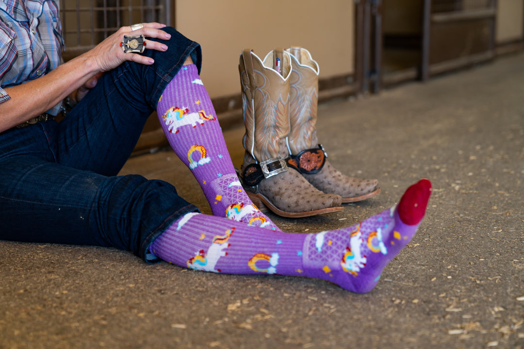 The Lucky 3 Pack |Outlaw Dreamers  Risky Cosmic Unicorn Performance Boot Socks