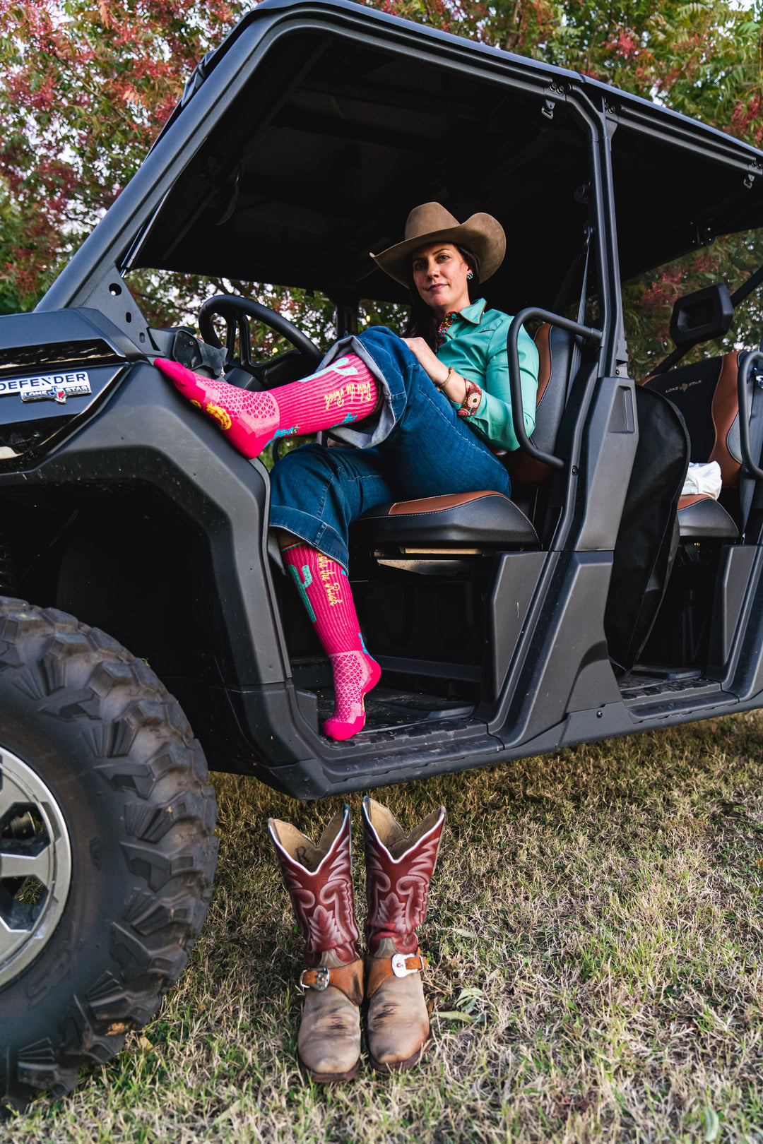 Take the Risk Hot Pink Performance Boot Socks