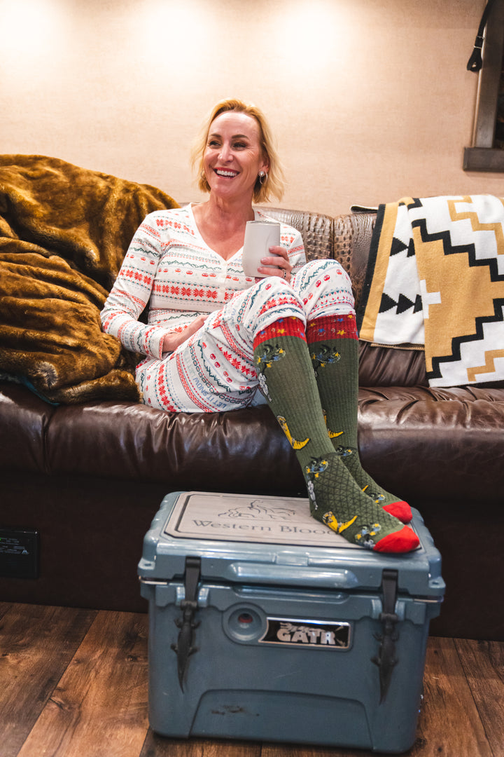Get A Little Western Holiday Performance Boot Socks