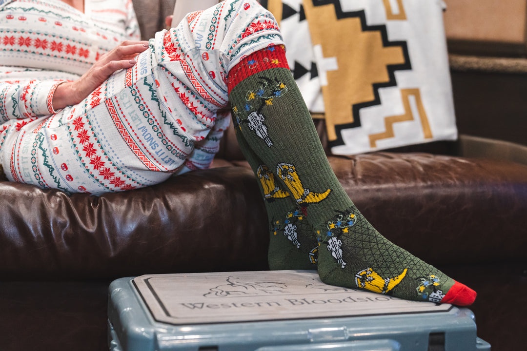 Get A Little Western Holiday Performance Boot Socks