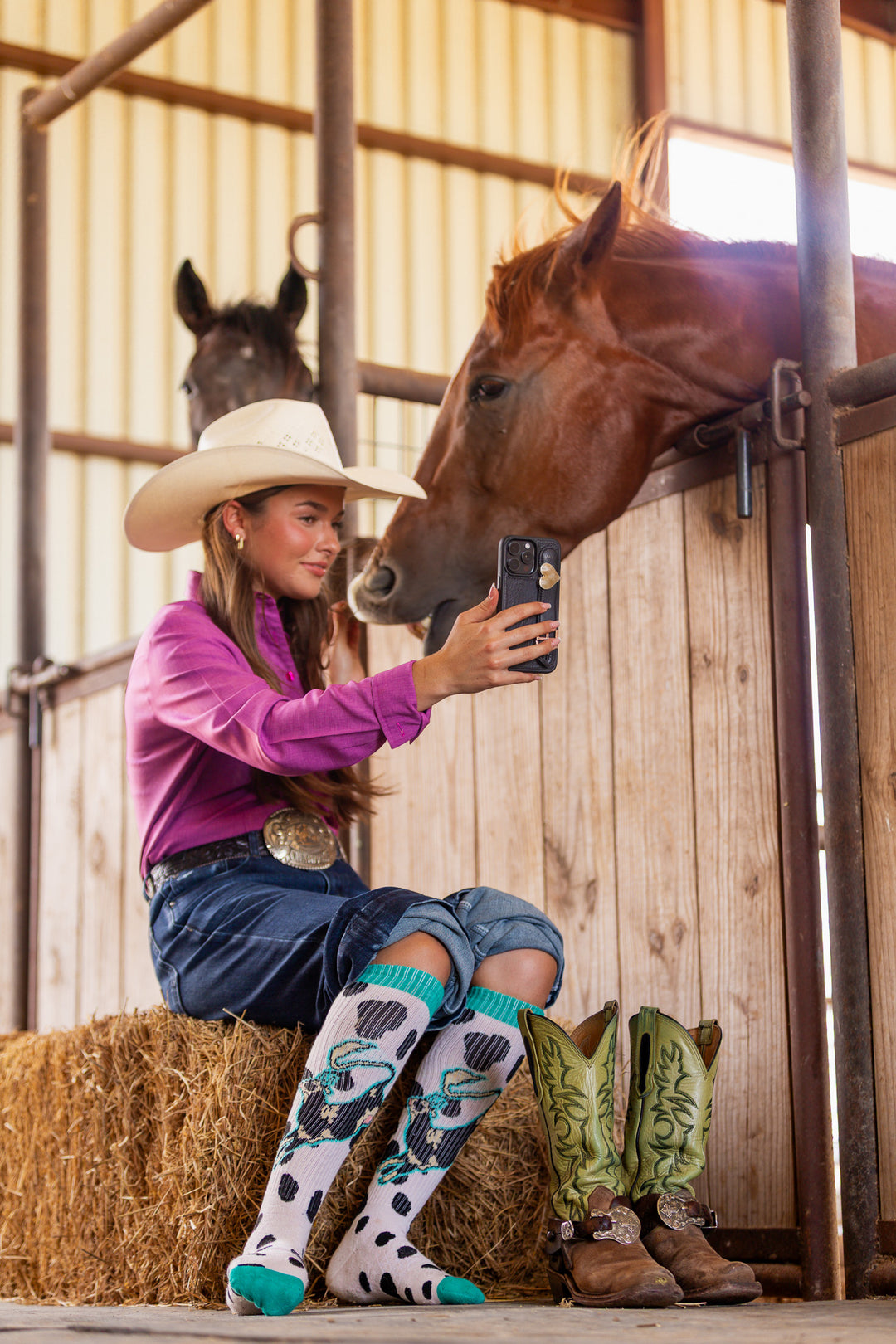 Bad Cowgirl Co. High Steaks Performance Boot Socks