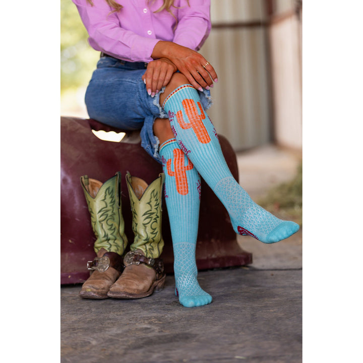 Take the Risk Turquoise Performance Boot Socks