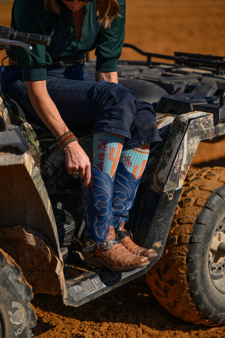 Take the Risk Turquoise Performance Socks