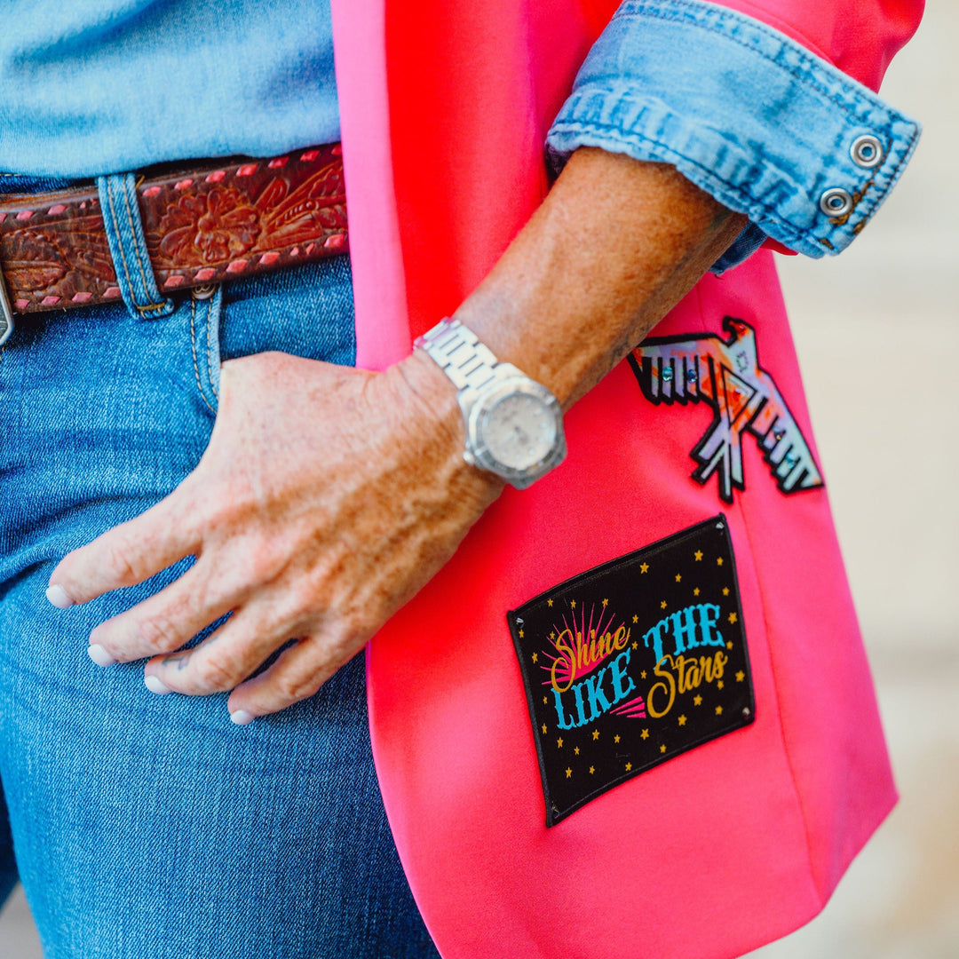 One Pretty in Pink Cowgirl Crystal Blazer