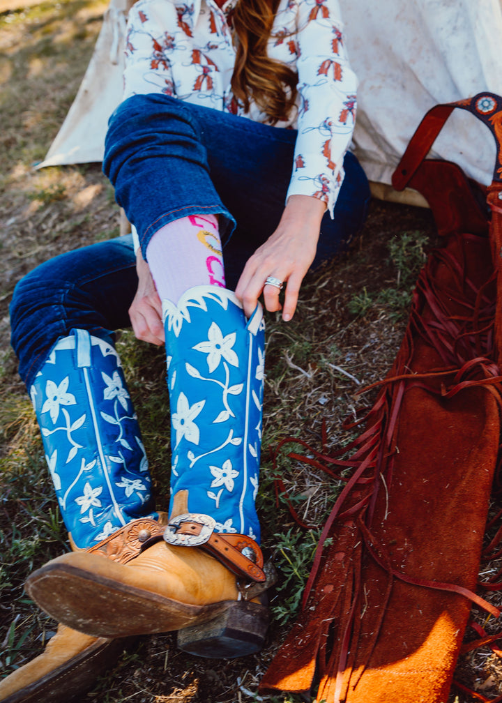 Lucky Lavender Light Pink Performance Socks