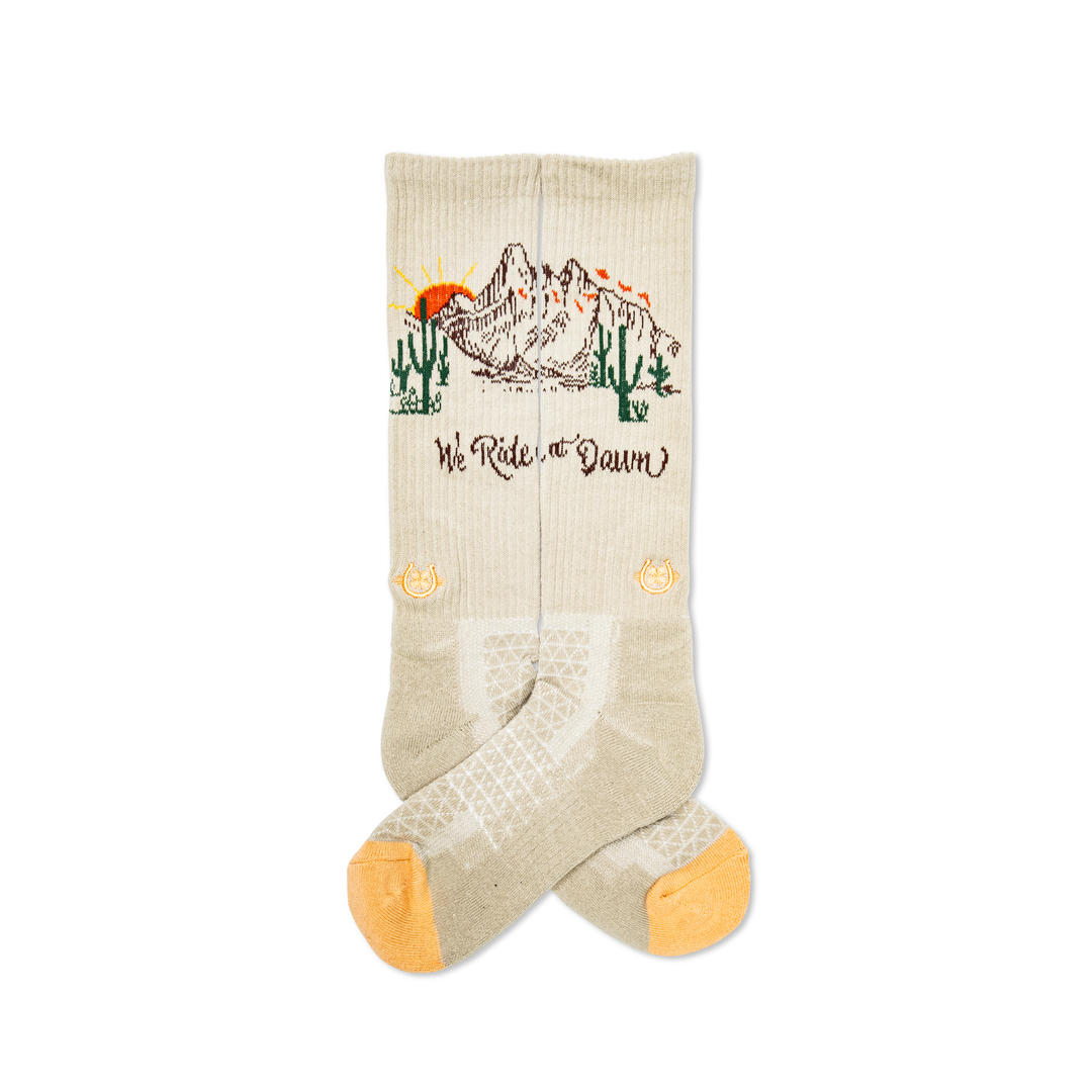 We Ride At Dawn Tan Performance Socks