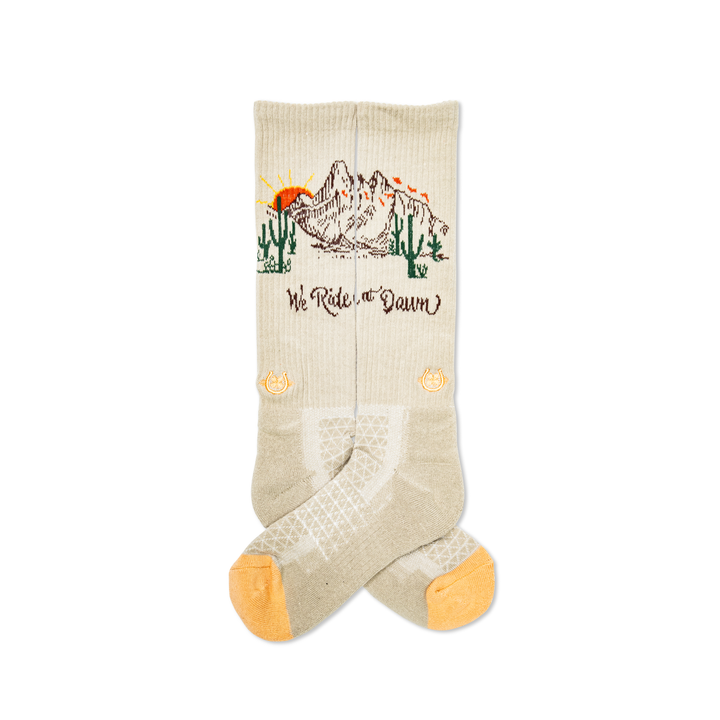 We Ride At Dawn Tan Performance Socks