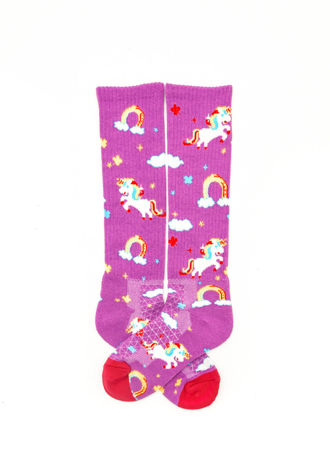 Lucky Unicorns Purple Performance Boot Socks