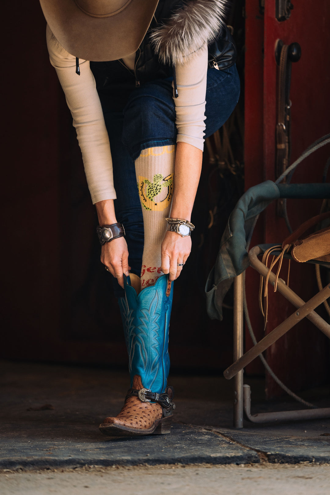 Get Lucky Tan Performance Socks
