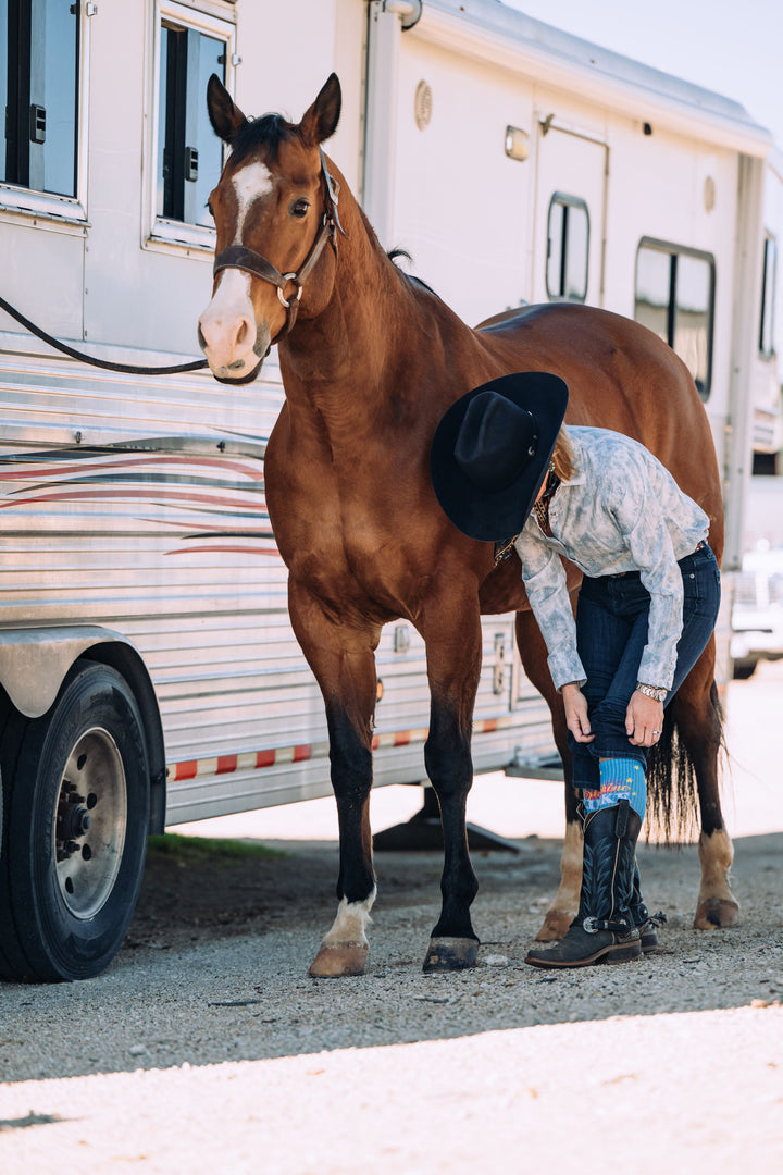 Shine Like The Stars Turquoise Performance Socks