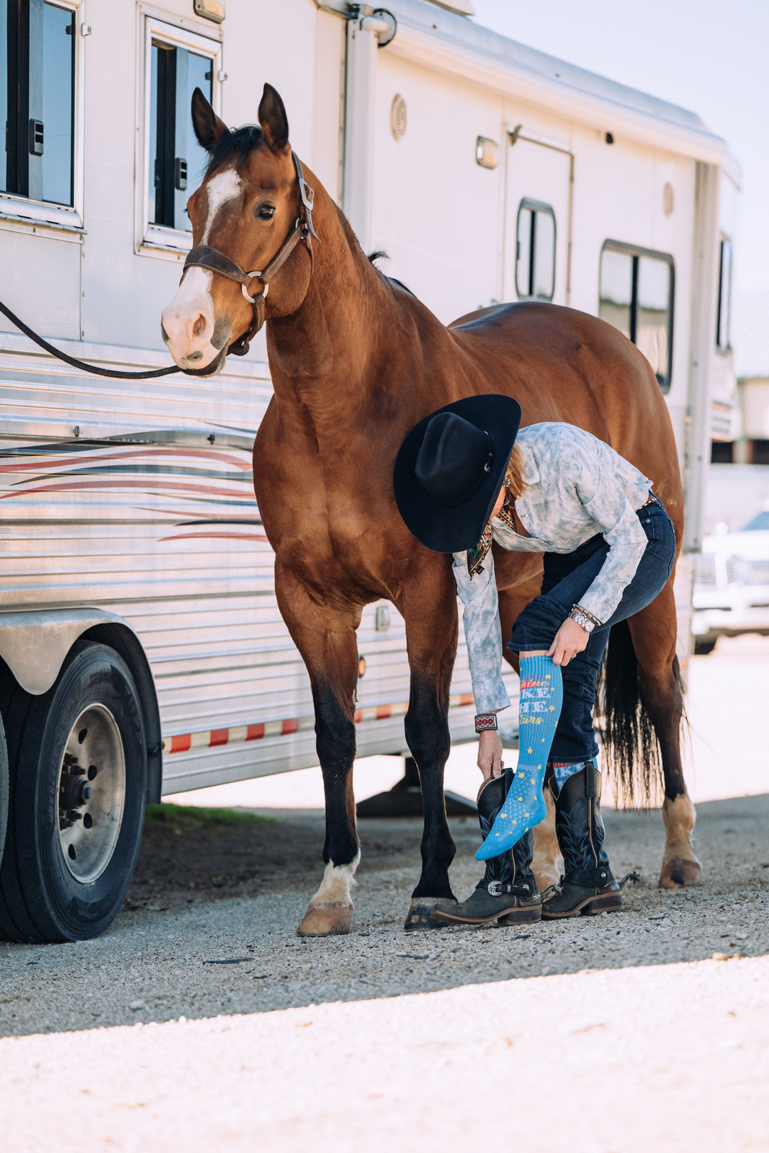Shine Like The Stars Turquoise Performance Socks