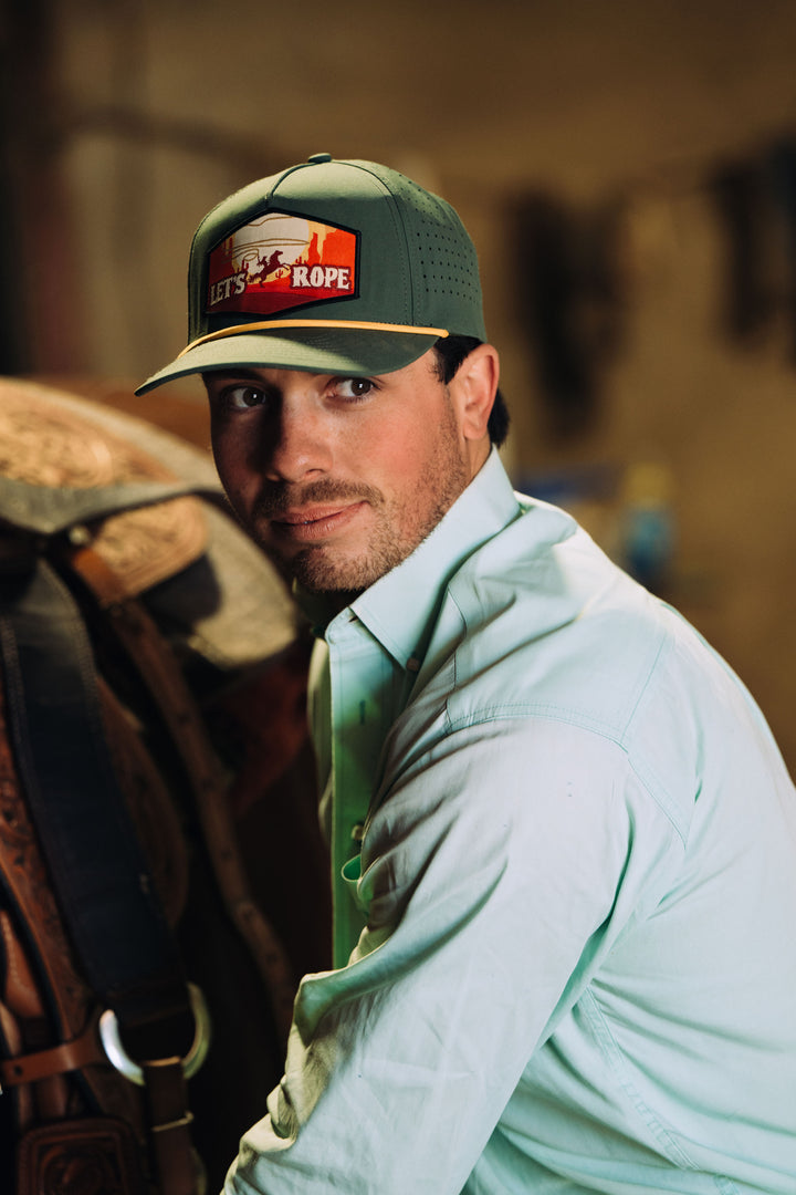Let's Rope Green Midstructured Hat