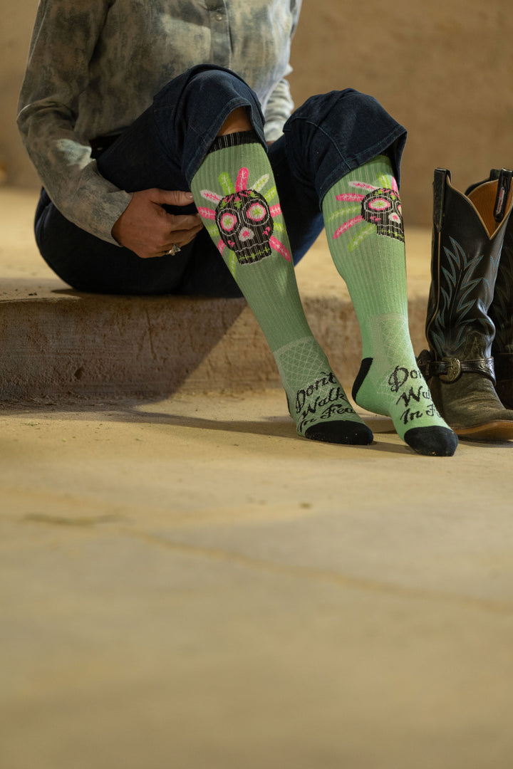 Don’t Walk in Fear Sage Performance Socks