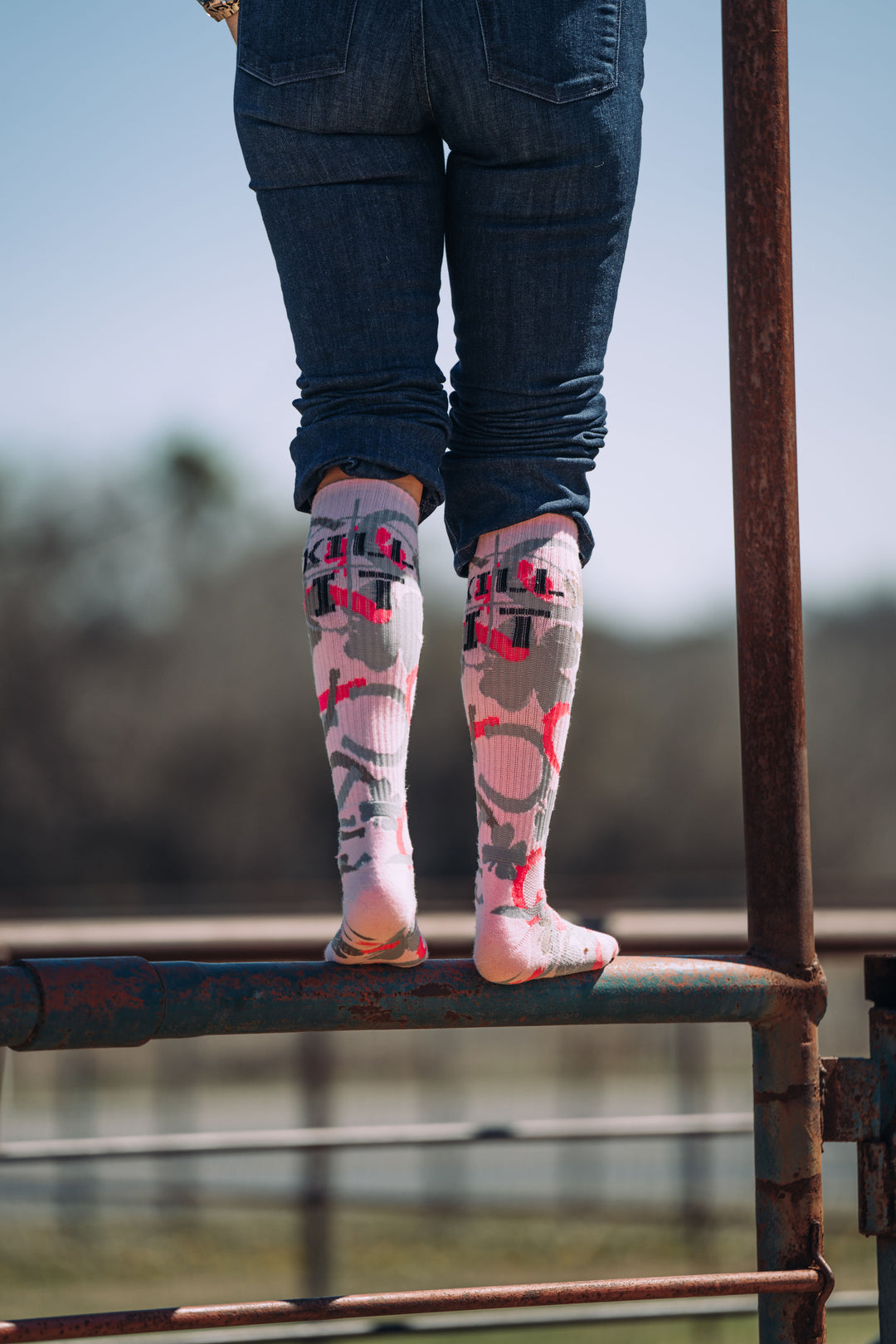Camo KILL IT Pink Performance Socks