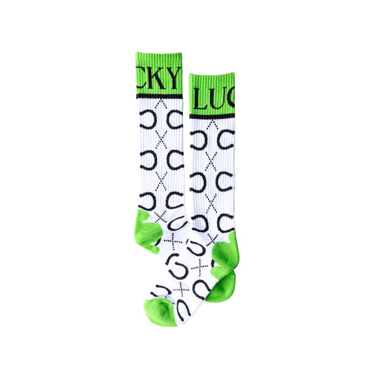 High Maintenance Cowgirl Kelly Green/ White Performance Boot Socks
