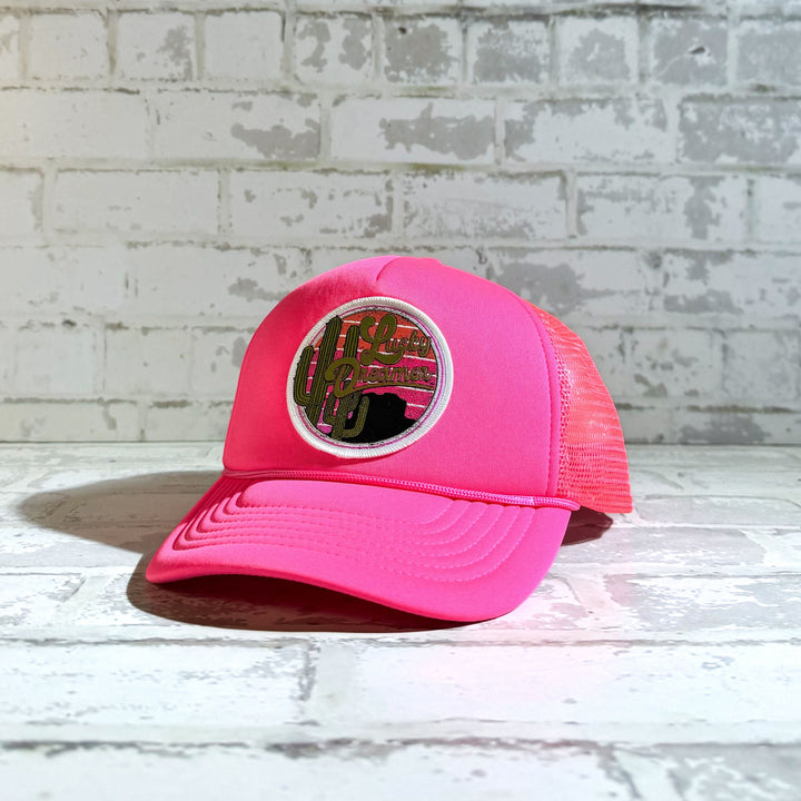 Lucky Dreamer Hot Pink Patch Trucker Hat