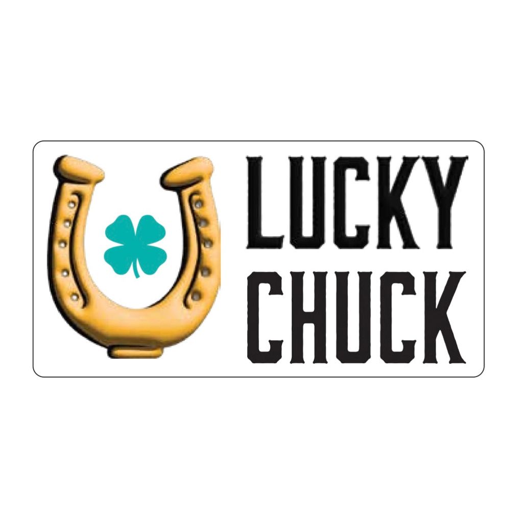 Lucky Logo White Sticker