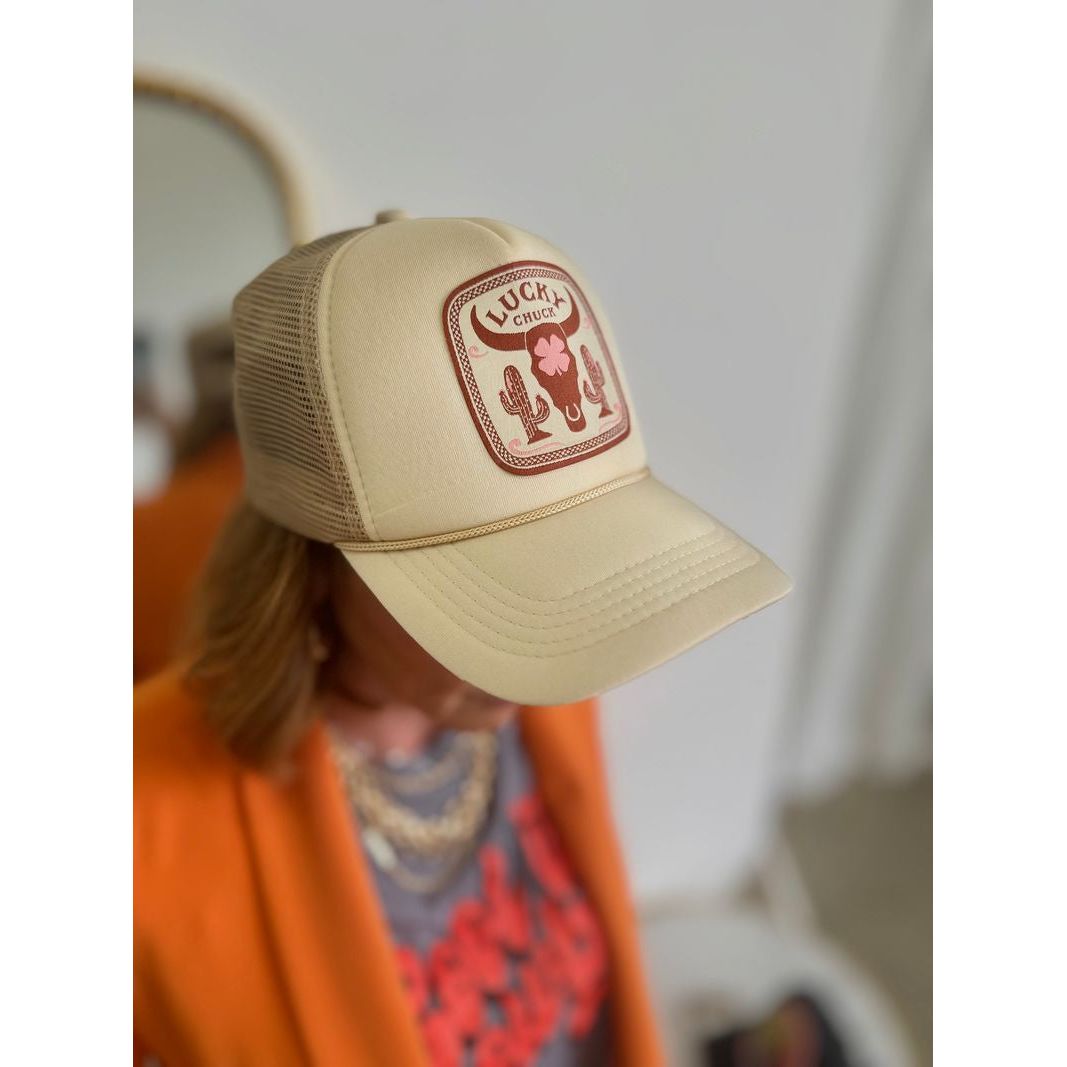 Desert Dreams Tan Patch Trucker Hat