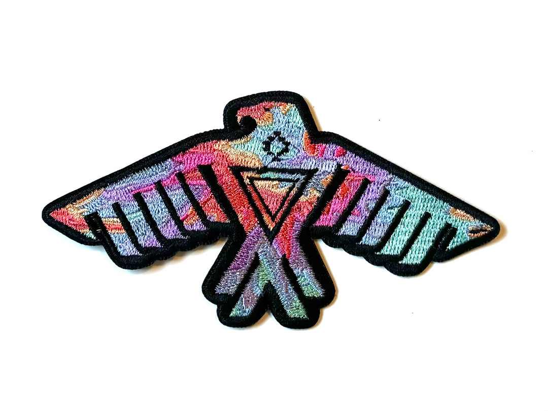 Tie-Dye Thunderbird Iron-on Patch
