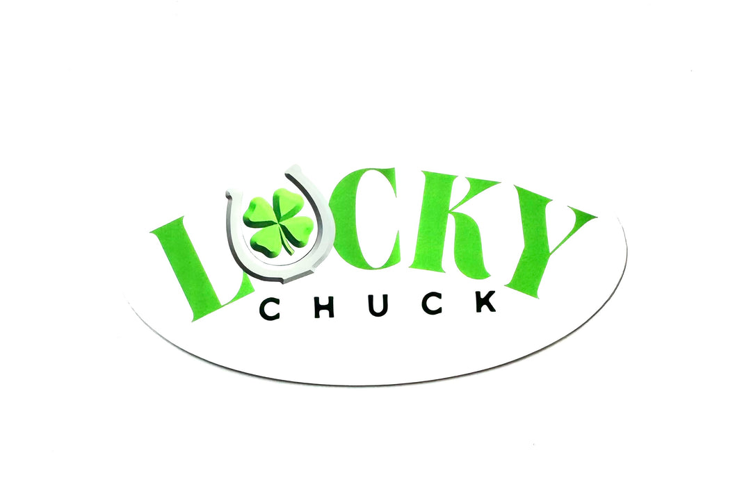 Oval Lucky Chuck Logo Sticker