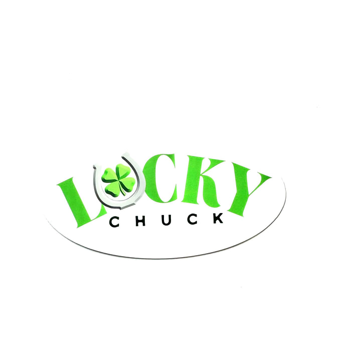 Oval Lucky Chuck Logo Sticker