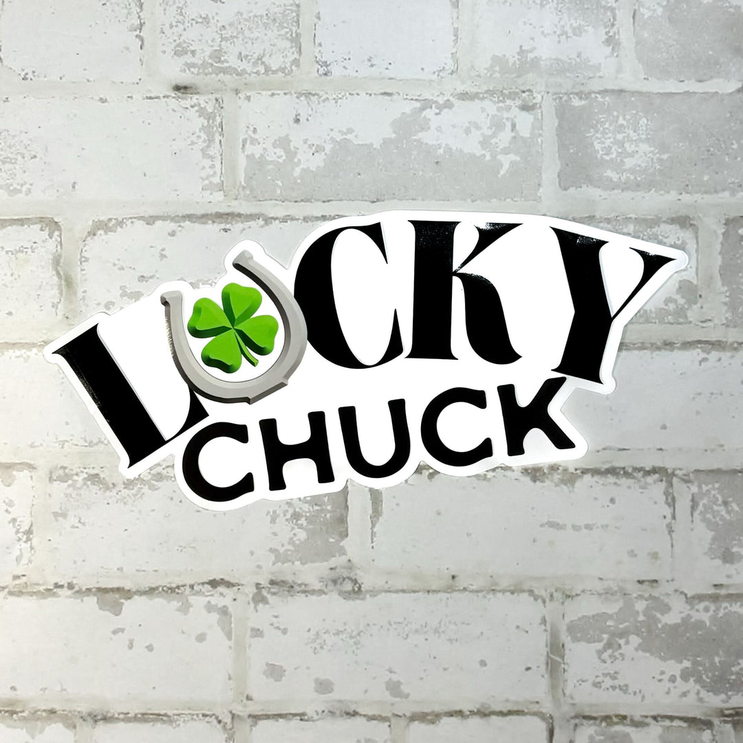 Luck Chuck Clear Window Decal