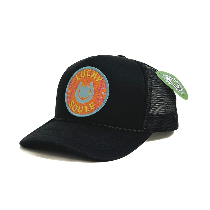 Lucky Soule Round Patch Foamie Trucker - Black