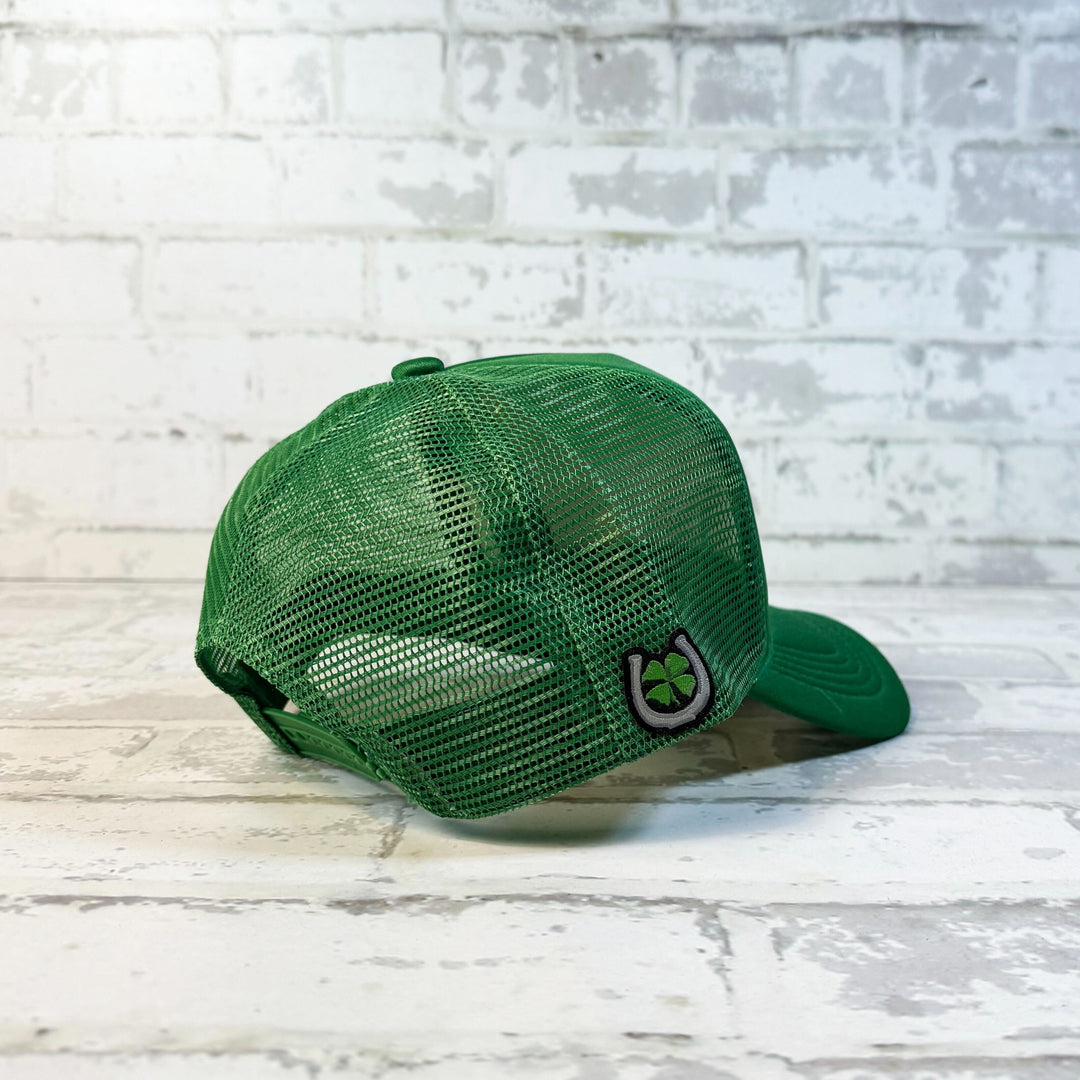 Lucky Mini Logo Green Patch Trucker Hat