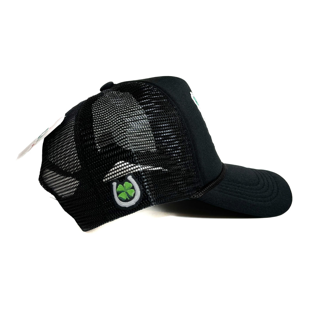 Lucky Chuck Country Club Black Trucker