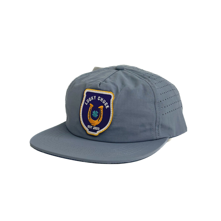 Lucky River Polo Patch Hat | Flat Brim - Glacier