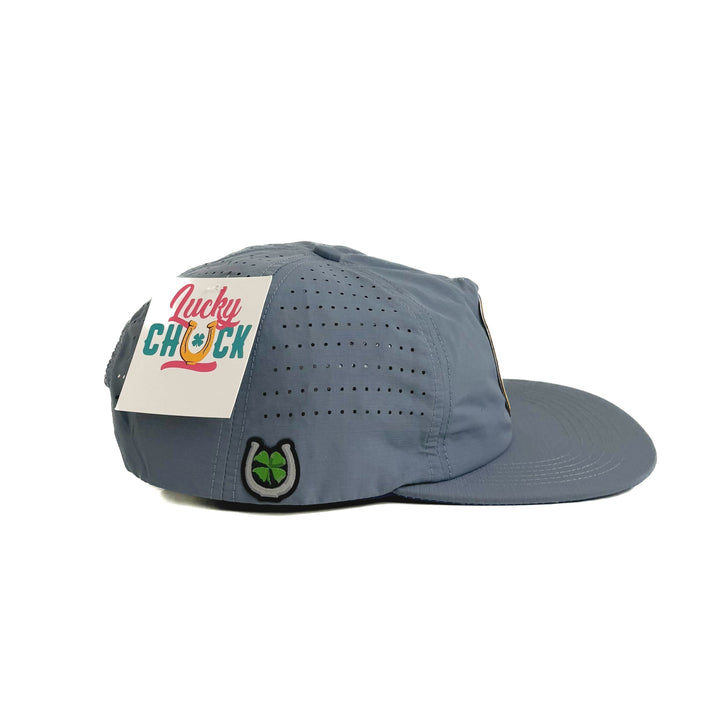 Lucky River Polo Patch Hat | Flat Brim - Glacier
