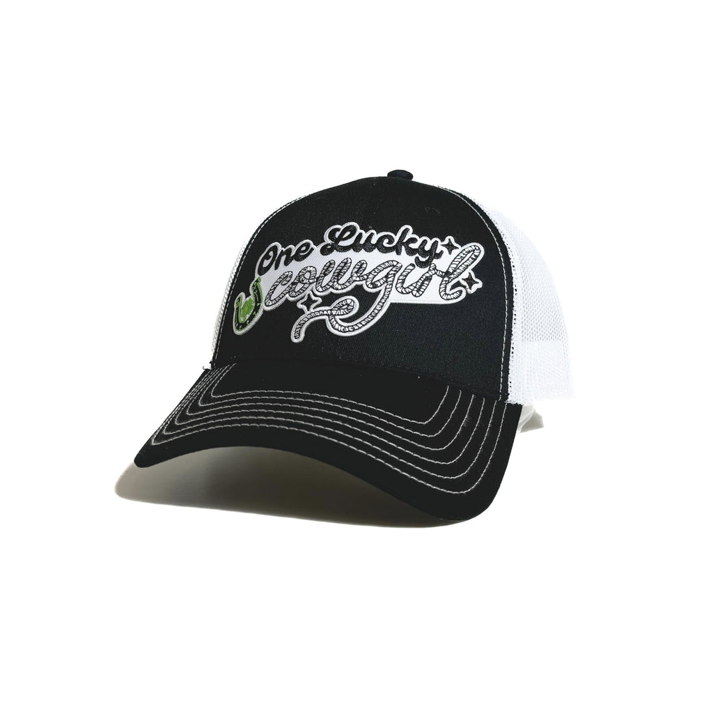 Named Collective Rhinestone Trucker Hat One Size Black White HARDIES NYC Rhinestone Pre Curve Trucker Hat - Suede Black  main image 4