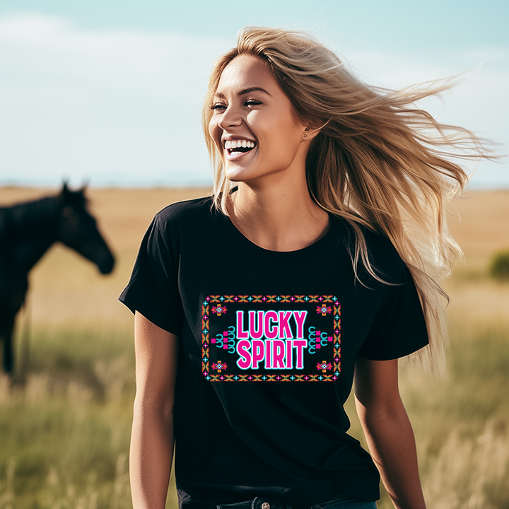 Lucky Spirt Cowgirl Unisex Jersey Short Sleeve Tee