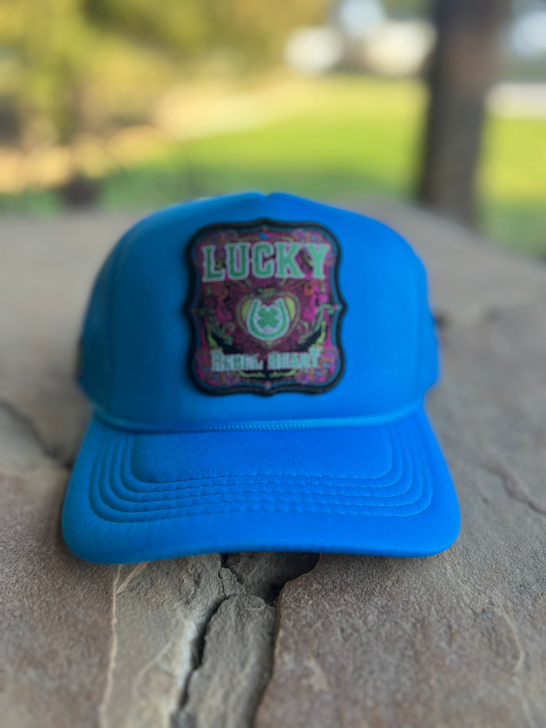 Rebel Heart Turquoise Trucker Hat