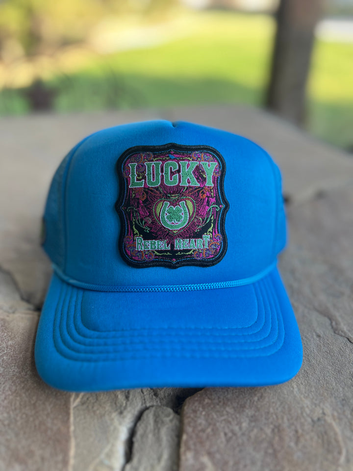 Rebel Heart Turquoise Trucker Hat