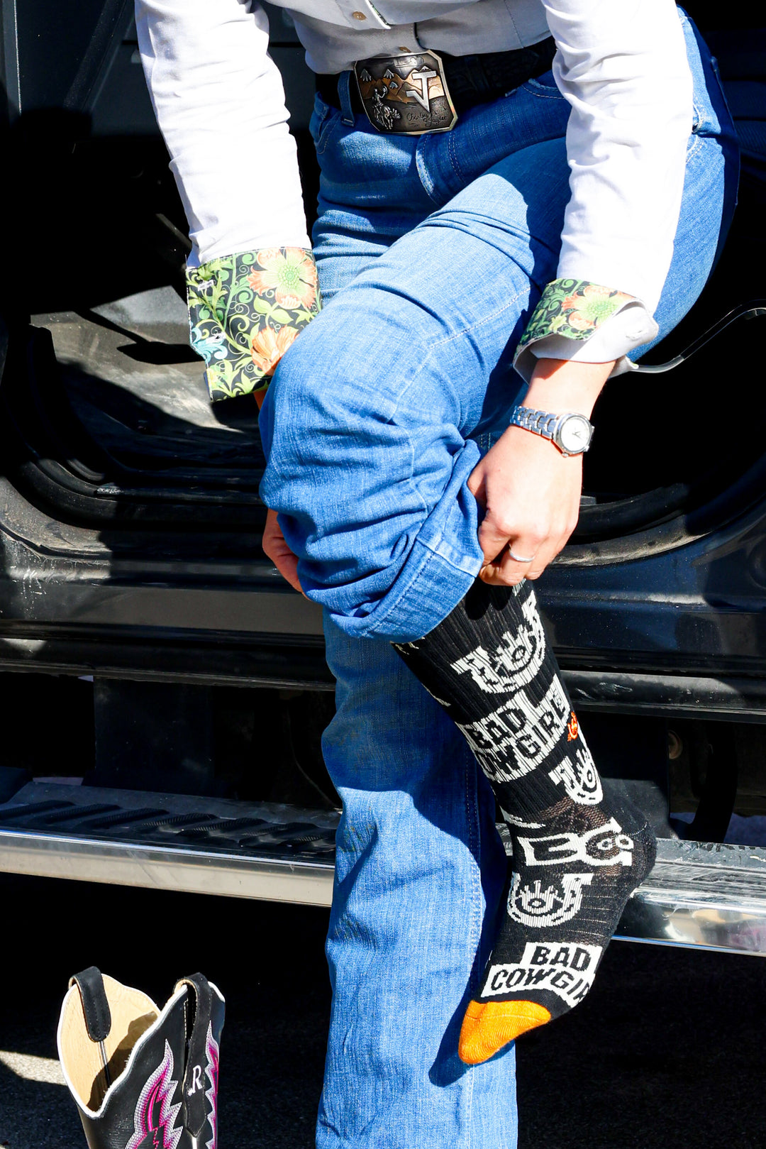 Bad Cowgirl Co. CO Branded Performance Boot Socks