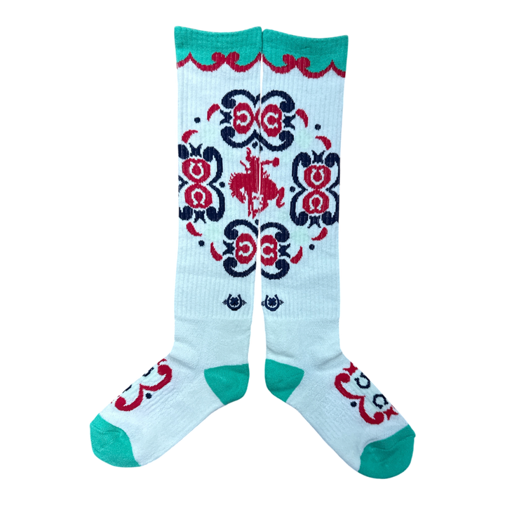 Ranch Glam Teal Performance Boot Socks