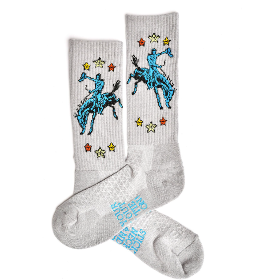 Fringe and Lucky Chuck Long live grey performance socks the best made socks ever 