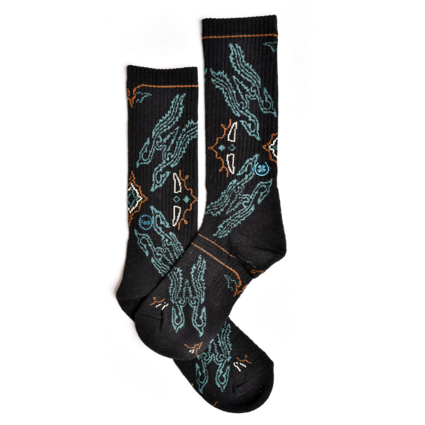 Fringe Tucumcari Black Performance Socks