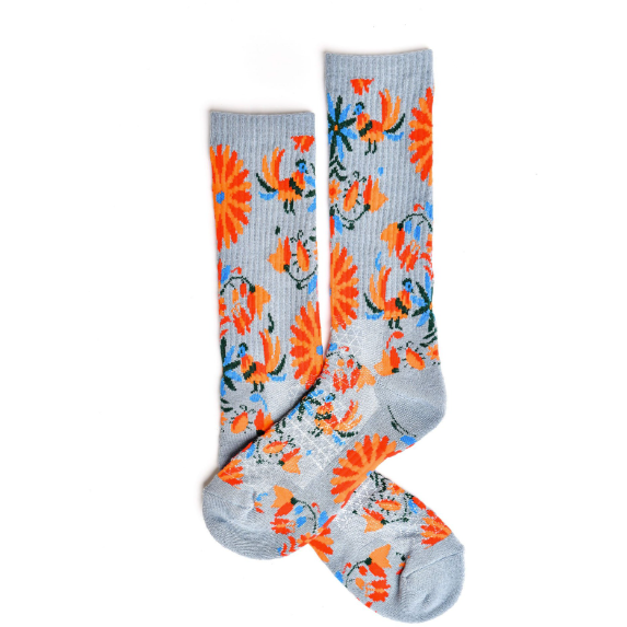 Fringe Otomi Grey Performance Socks