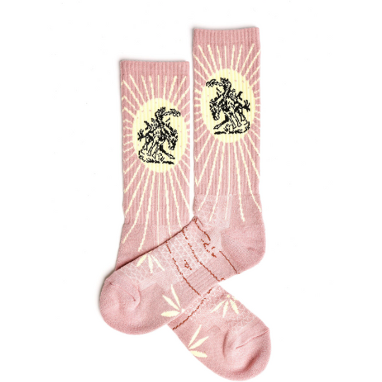 Lucky Chuck High Maintenance Cowgirl Sky Blue Western Performance Socks
