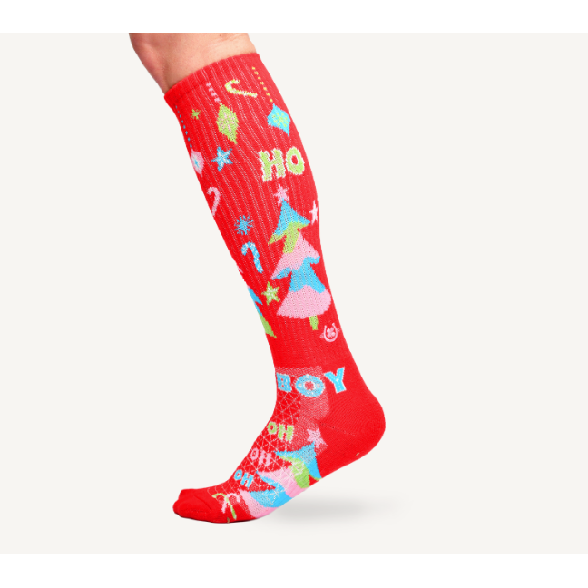 Ho Ho Cowboy Red Performance Socks